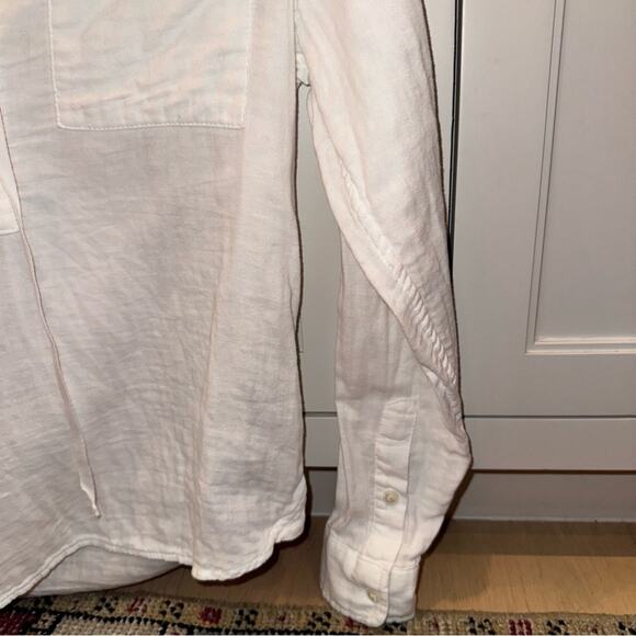 MOTHER  Lace Up Frenchie Frenchie Top Small White - Picture 8 of 10